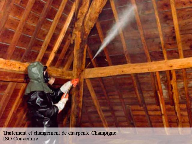 Traitement et changement de charpente  champigne-49330 ISO Couverture